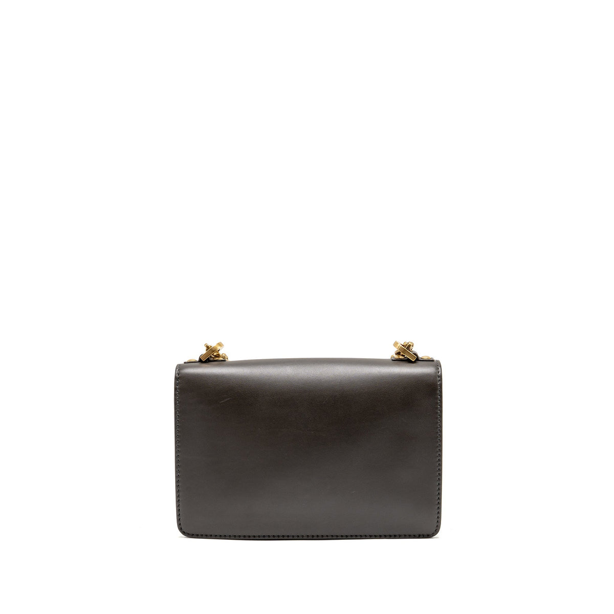 DIOR J’ADIOR FLAP BAG WITH CHAIN CALFSKIN DARK BROWN GHW