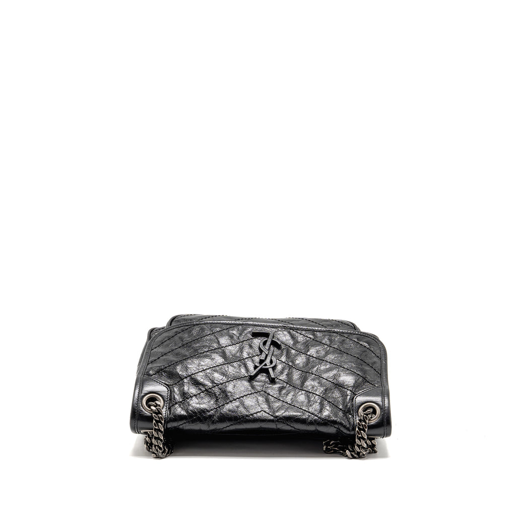 Saint Laurent/YSL Medium Niki Aged Calfskin Black SHW