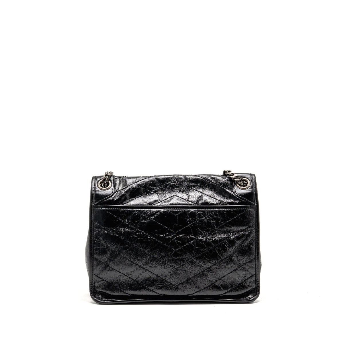 Saint Laurent/YSL Medium Niki Aged Calfskin Black SHW