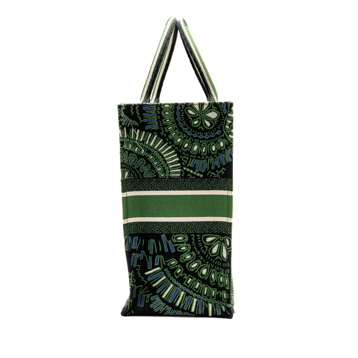 Dior Large Book Tote Elephant Embroidery Green