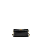 CHANEL 24C GOLD CRUSH MINI FLAP BAG CALFSKIN BLACK GHW (MICROCHIP)