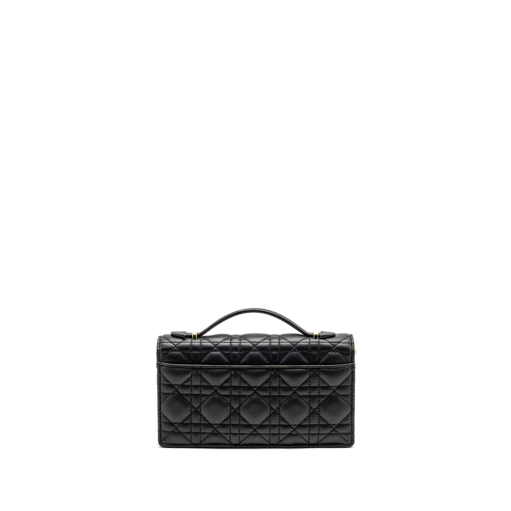 DIOR MY DIOR MINI BAG CANNAGE LAMBSKIN BLACK LGHW