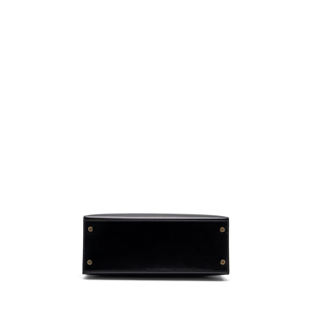 HERMES KELLY 28 BOX LEATHER BLACK GHW