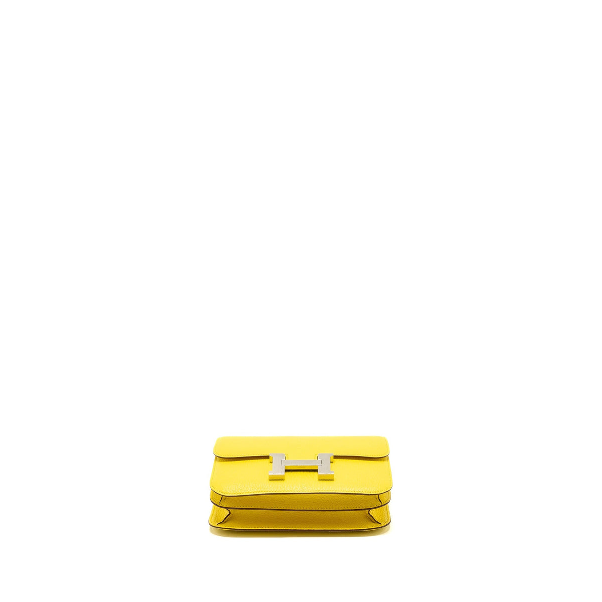 Hermes Mini Constance Chevre Mysore jaune citron SHW