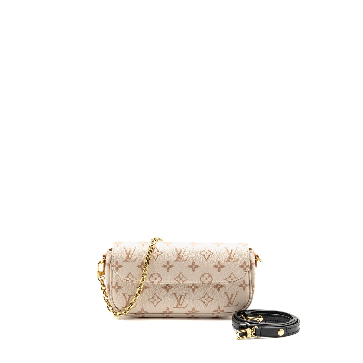 Louis Vuitton Wallet on Chain Ivy Monogram Dune Canvas White Beige GHW