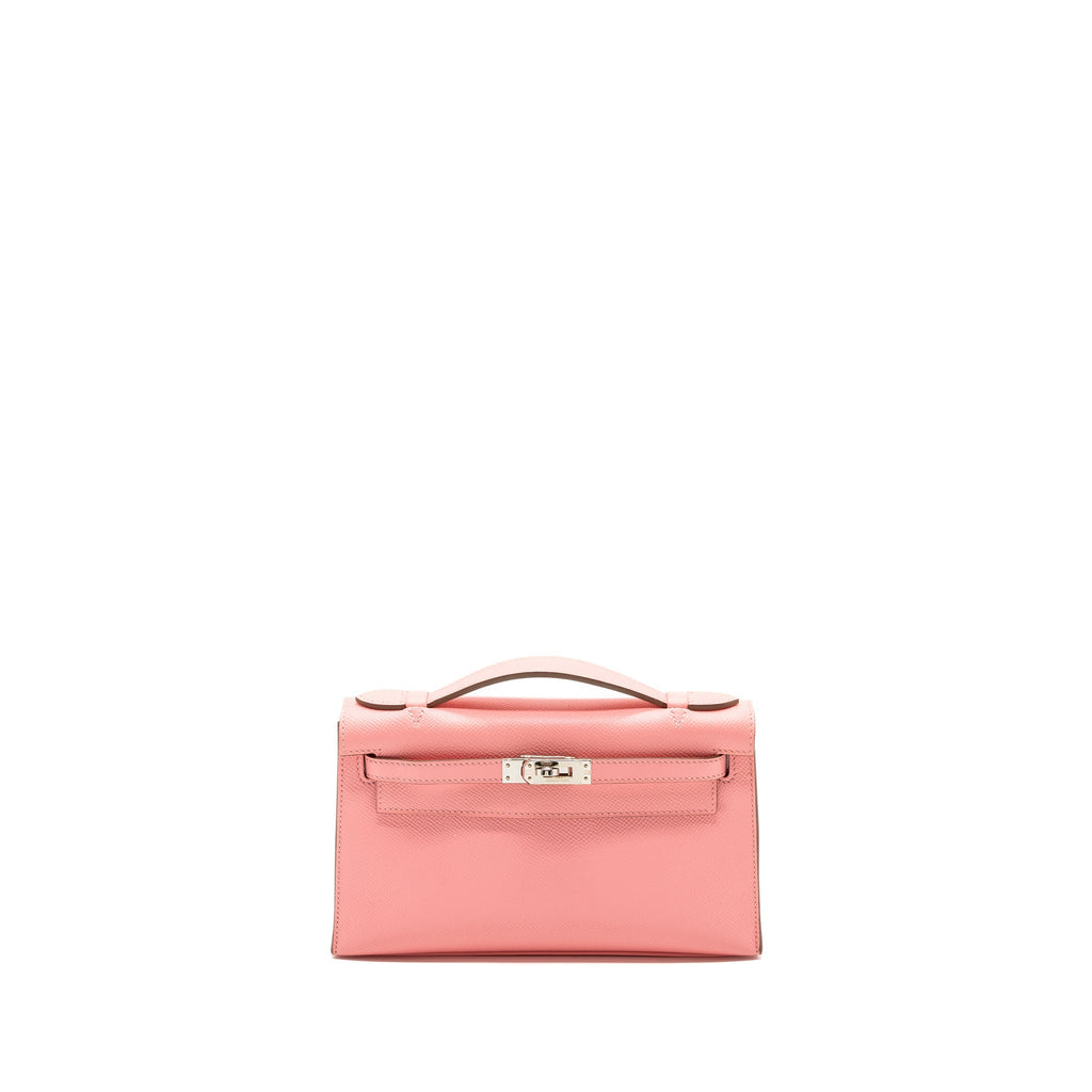 Hermes kelly pochette epsom rose confetti SHW