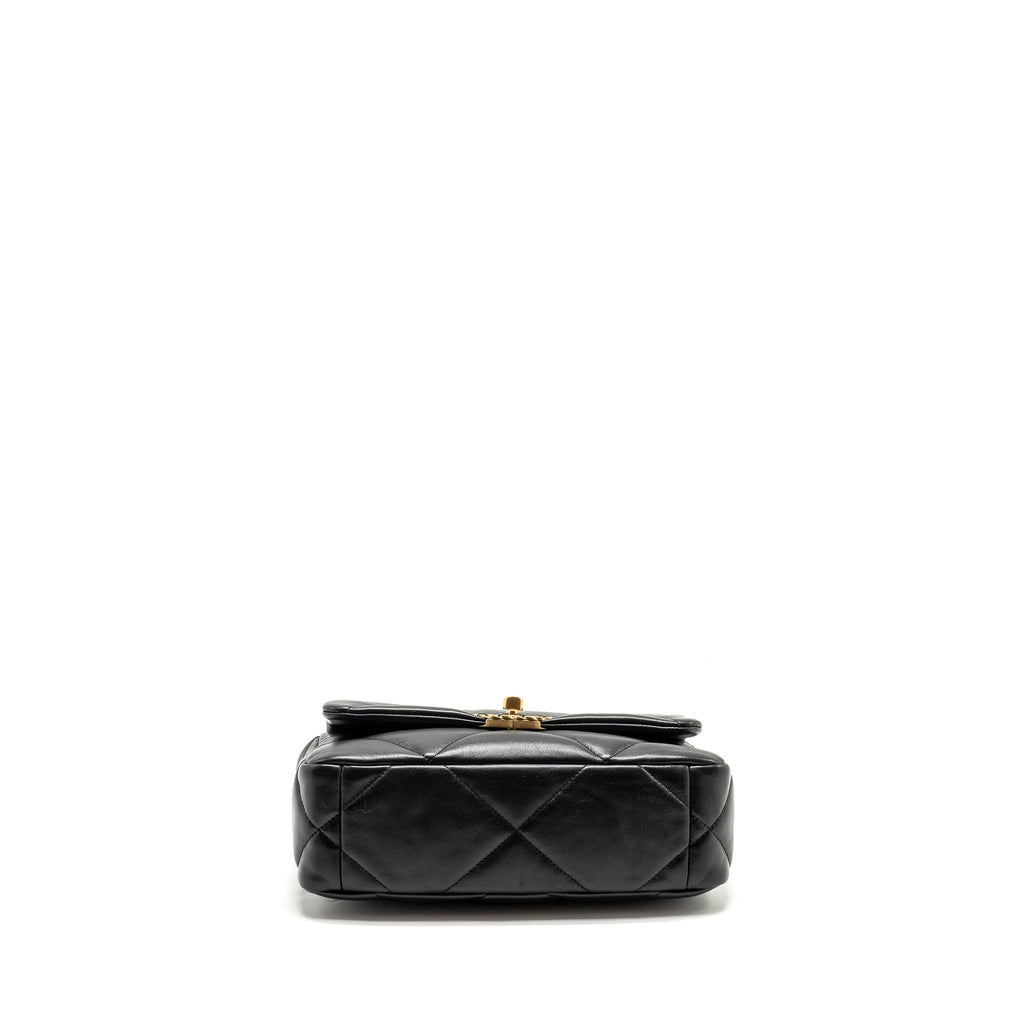 CHANEL SMALL 19 BAG LAMBSKIN BLACK MULTICOLOUR HARDWARE (MICROCHIP)