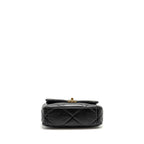 CHANEL SMALL 19 BAG LAMBSKIN BLACK MULTICOLOUR HARDWARE (MICROCHIP)