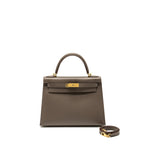 Hermes Kelly 28 Epsom Gris Etain GHW