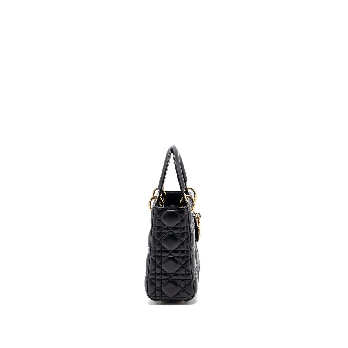 DIOR MY ABC DIOR SMALL LADY DIOR LAMBSKIN BLACK LGHW