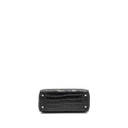 HERMES KELLY 25 MATT ALLIGATOR MISSISSIPPIENSIS BLACK SHW