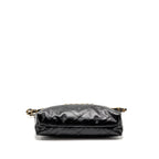 CHANEL SMALL 22 BAG SHINY CALFSKIN BLACK GHW(MICROCHIP)