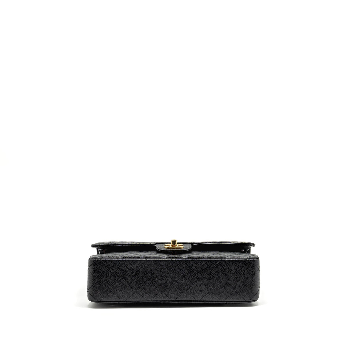 CHANEL MEDIUM CLASSIC DOUBLE FLAP BAG CAVIAR BLACK GHW (MICROCHIP)