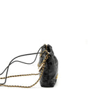 CHANEL 23S MINI 22 BAG WITH PEARL SHINY CALFSKIN BLACK BRUSHED GHW (MICROCHIP)