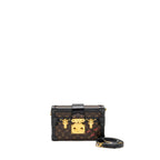 Louis Vuitton Petite Malle Monogram Canvas / Smooth Calfskin Brown / Black GHW