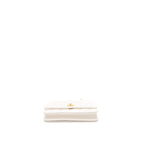 CHANEL PEARL CRUSH WALLET ON CHAIN LAMBSKIN WHITE BRUSHED GHW (MICROCHIP)