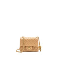 CHANEL 23K PEARL CRUSH MINI SQUARE FLAP BAG LAMBSKIN BEIGE GHW (MICROCHIP)