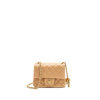 CHANEL 23K PEARL CRUSH MINI SQUARE FLAP BAG LAMBSKIN BEIGE GHW (MICROCHIP)