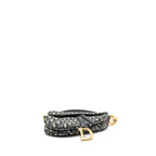 DIOR MEDIUM SADDLE BAG BLUE DIOR OBLIQUE JACQUARD CANVAS/CALFSKIN GHW
