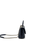 CHANEL SMALL COCO HANDLE BAG CAVIAR NAVY LGHW