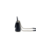 CHANEL SMALL COCO HANDLE BAG CAVIAR NAVY LGHW