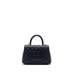 CHANEL SMALL COCO HANDLE BAG CAVIAR NAVY LGHW