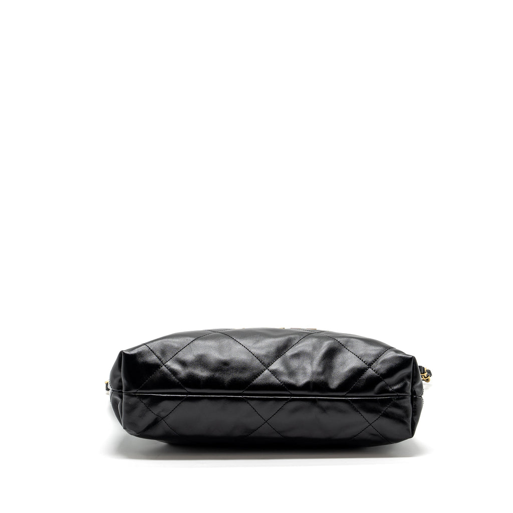 CHANEL SMALL 22 BAG CALFSKIN BLACK GHW