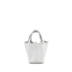 HERMES PICOTIN 18 LOCK BAG CLEMENCE NEW WHITE SHW