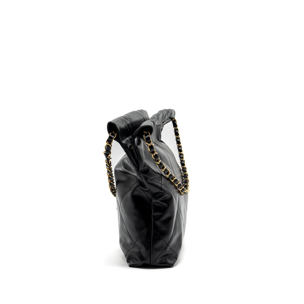 CHANEL SMALL 22 BAG CALFSKIN BLACK GHW