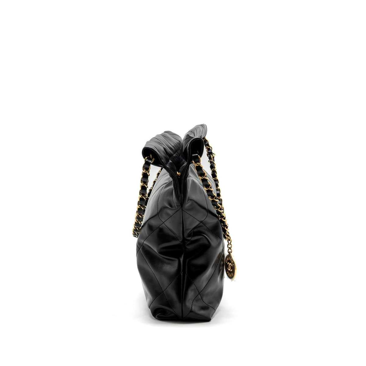 CHANEL SMALL 22 BAG CALFSKIN BLACK GHW
