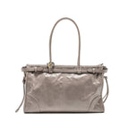 PRADA BONNIE LARGE HANDBAG CALFSKIN GREY GHW
