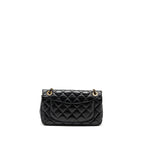 CHANEL MEDALLION QUILTED FLAP BAG AGED CALFSKIN BLACK MULTICOLOUR HARDWARE