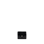 CHANEL 24C 31 CARD HOLDER SHINY CALFSKIN BLACK LGHW (MICROCHIP)