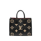 LOUIS VUITTON ONTHEGO MM BICOLOUR MONOGRAM EMPREINTE BLACK / BEIGE GHW