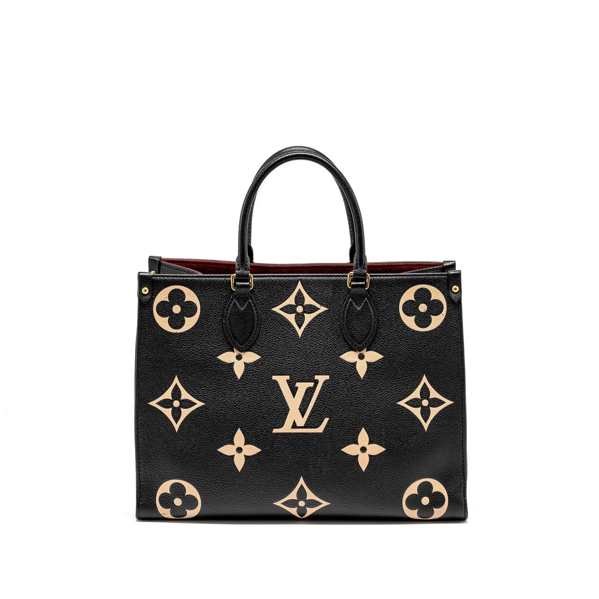 LOUIS VUITTON ONTHEGO MM BICOLOUR MONOGRAM EMPREINTE BLACK / BEIGE GHW