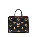 LOUIS VUITTON ONTHEGO MM BICOLOUR MONOGRAM EMPREINTE BLACK / BEIGE GHW