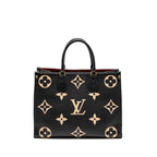 LOUIS VUITTON ONTHEGO MM BICOLOUR MONOGRAM EMPREINTE BLACK / BEIGE GHW