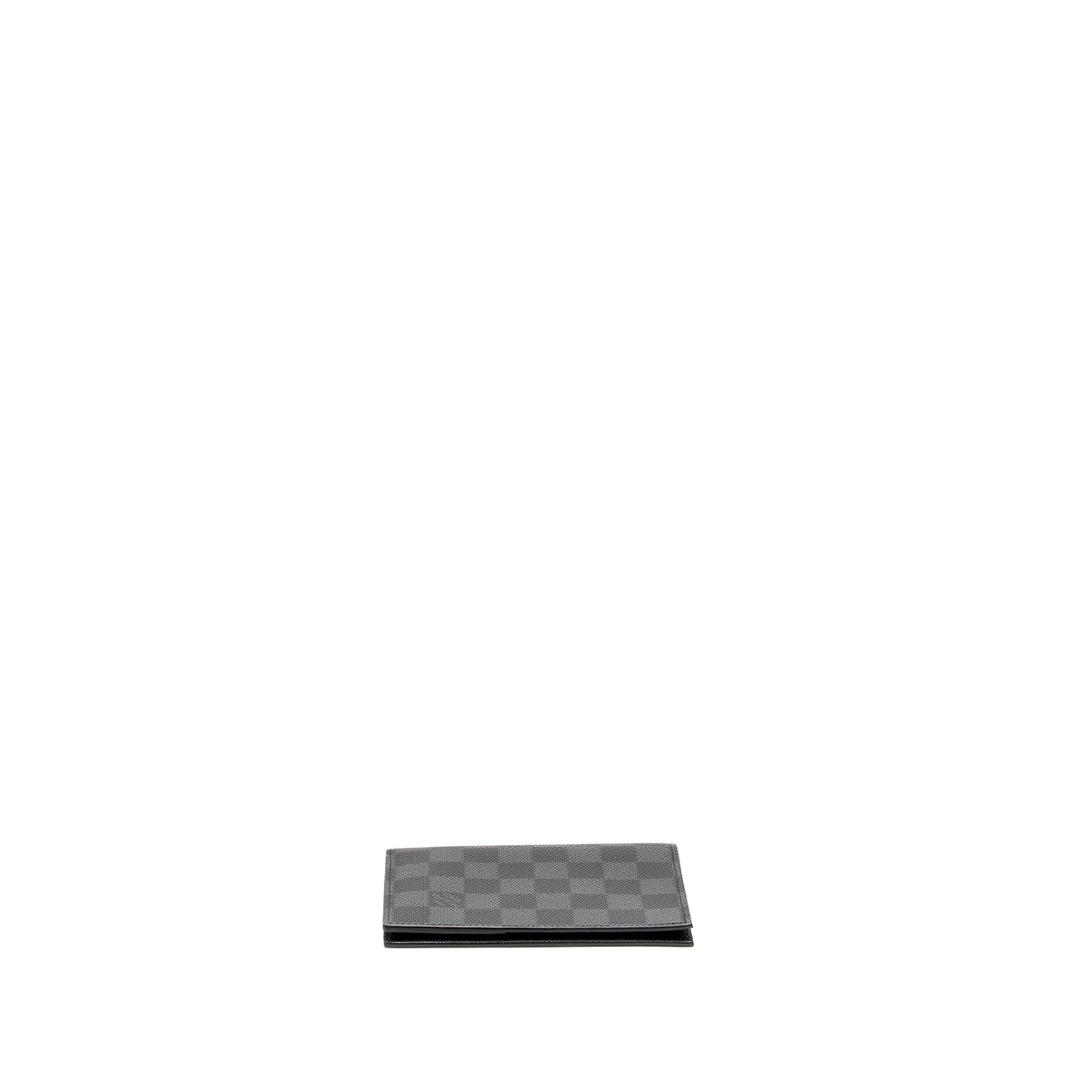 LOUIS VUITTON PASSPORT COVER DAMIER GRAPHITE CANVAS BLACK