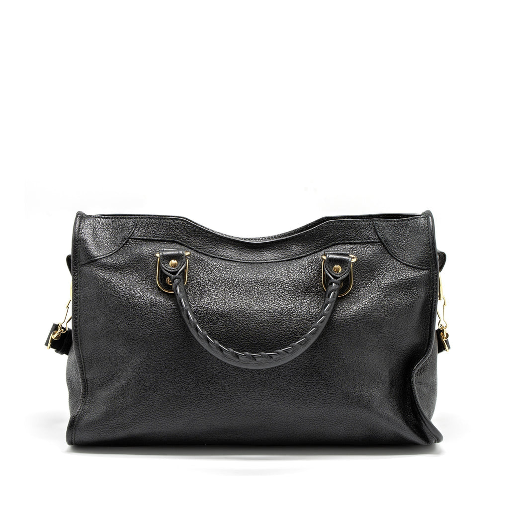 BALENCIAGA CLASSIC CITY BAG LEATHER BLACK GHW