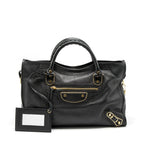 BALENCIAGA CLASSIC CITY BAG LEATHER BLACK GHW