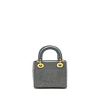 DIOR MINI LADY DIOR LIMITED EDITION LAMBSKIN GREY GHW