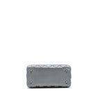 DIOR MEDIUM LADY DIOR LAMBSKIN SILVER LGHW