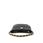 CHANEL 22K HOBO SHOULDER BAG LAMBSKIN BLACK GHW (MICROCHIP)