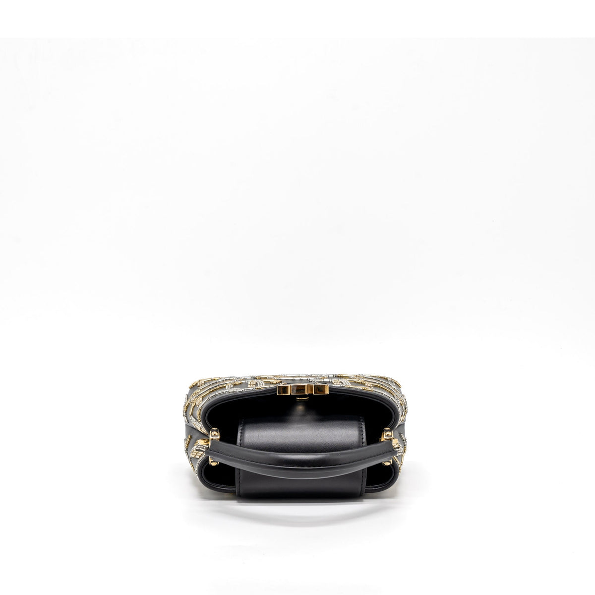 LOUIS VUITTON CAPUCINES BB 21FW LIMITED EDITION CALFSKIN BLACK/MULTICOLOUR GHW