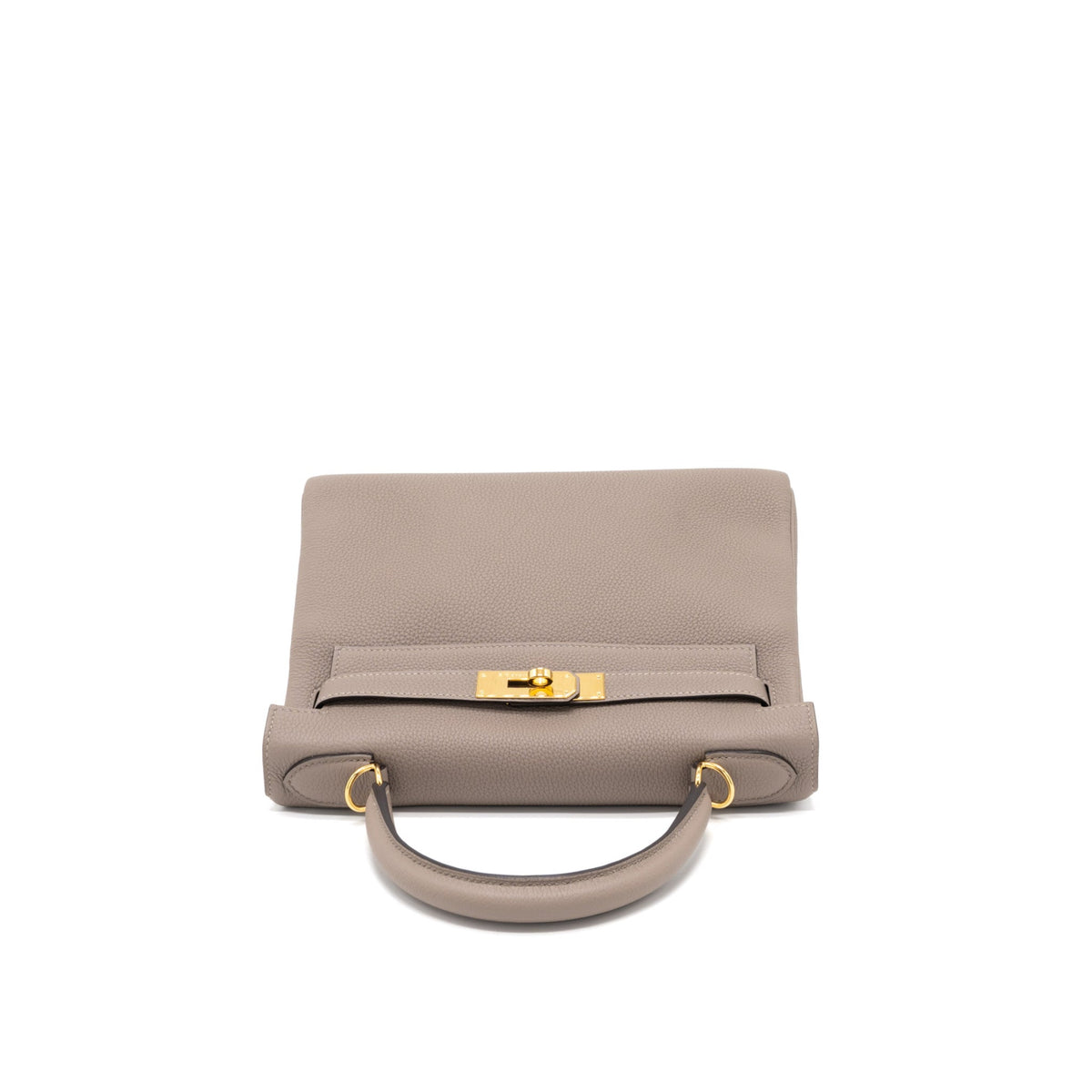 HERMES KELLY 28 TOGO M8 GRIS ASPHALTE GHW