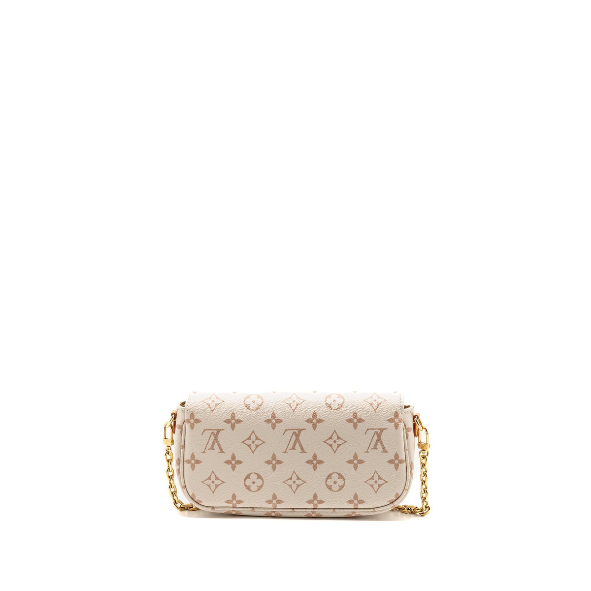 Louis Vuitton Wallet on Chain Ivy Monogram Dune Canvas White Beige GHW