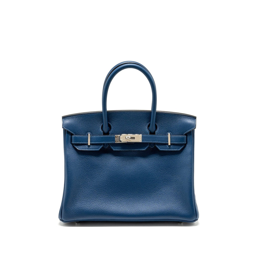 Hermes Birkin 30 Taurillon Novello S4 Deep Blue SHW