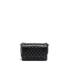 CHANEL SMALL BOY BAG CAVIAR BLACK SHW (MICROCHIP)