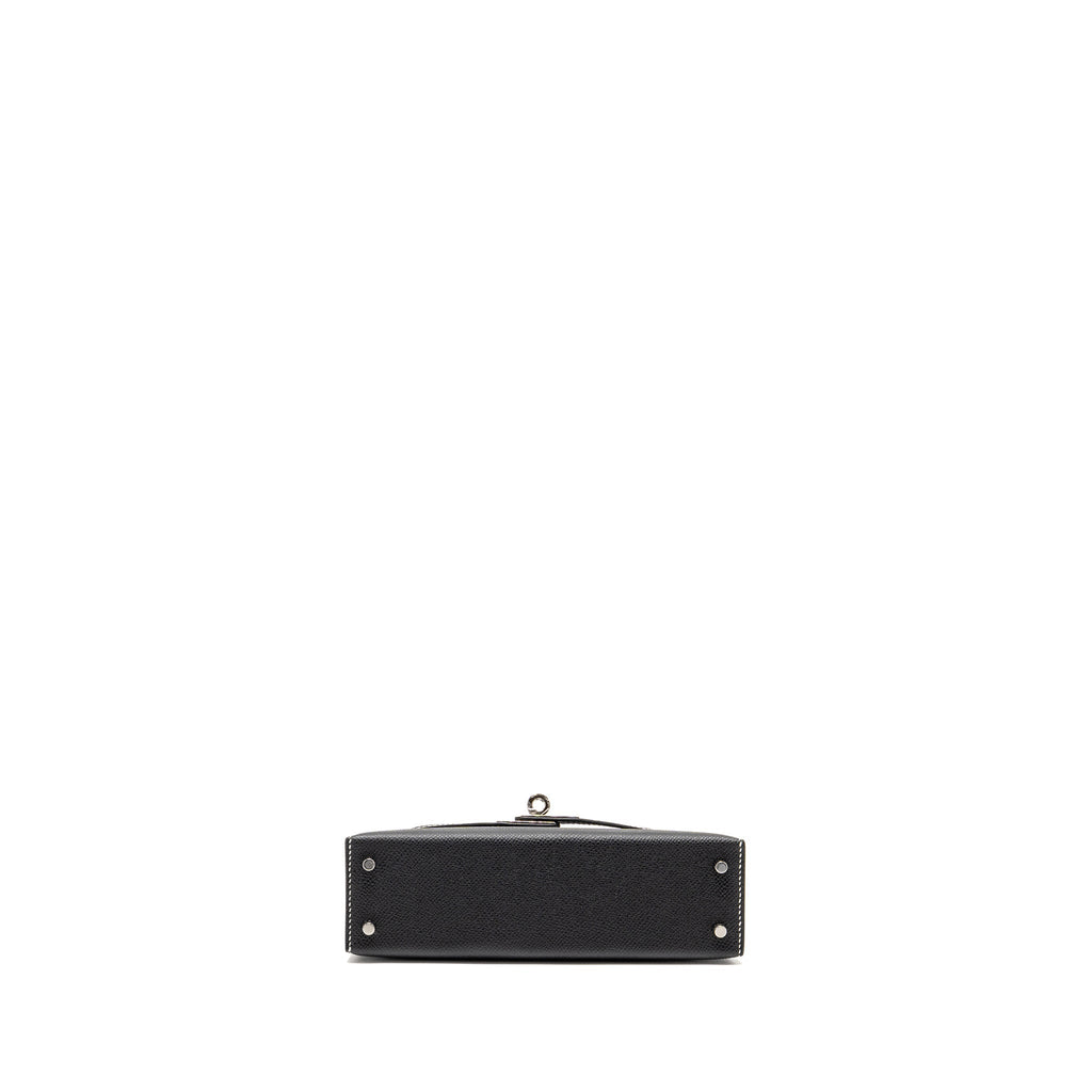 HERMES MINI KELLY II SPECIAL ORDER EPSOM BLACK/LIME SHW