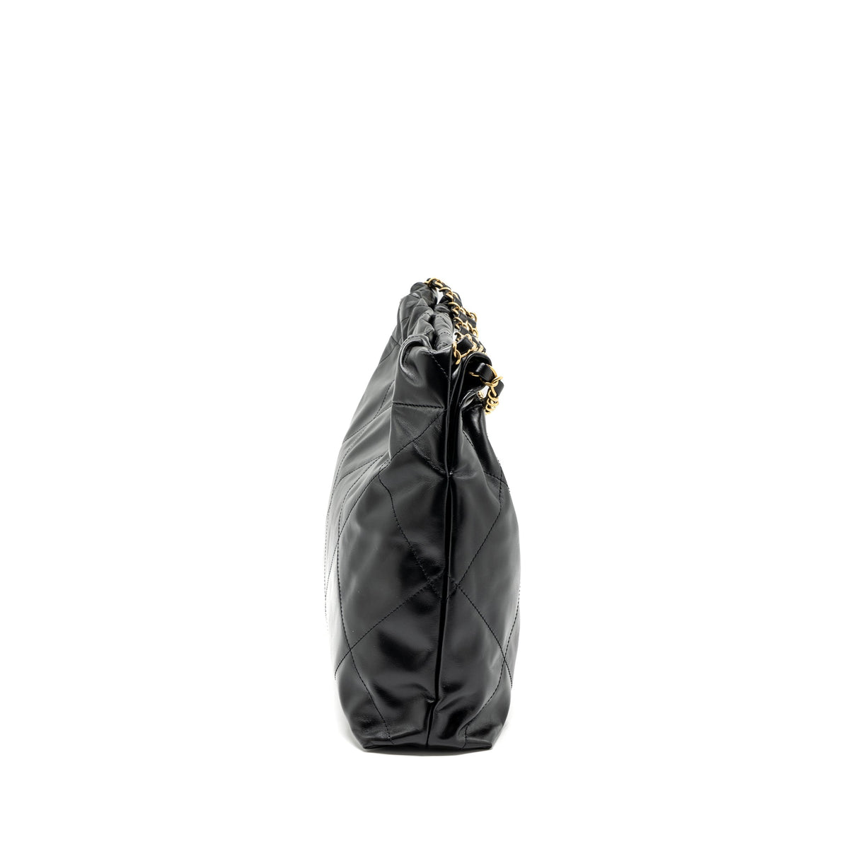 CHANEL 24C 22 BAG CALFSKIN BLACK GHW (MICROCHIP)